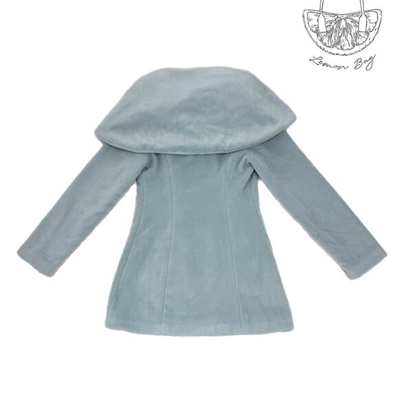 One of a Kind Exclusive/ Winter Fall Hooded Fitted Coat / Color Baby Blue/Size S - Picture 9 of 12